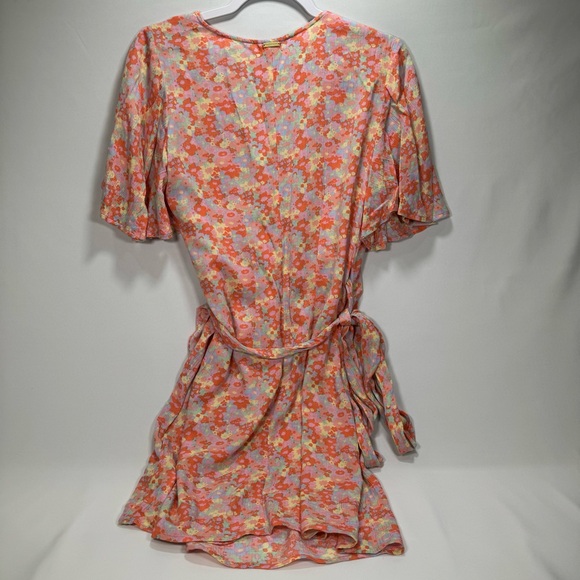 NWT New Billabong All For You Mini Dress Extra Small XS Floral Beach Soft Wrap - Picture 4 of 7